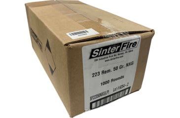 Image of SinterFire .223 Remington 50 Grain Centerfire Rifle Ammo, 1000 Rounds, SF22350NXG-LP