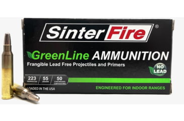Image of SinterFire GreenLine .223 Remington 55 Frangible Brass Rifle Ammo, 50 Rounds, SF22355GL-C