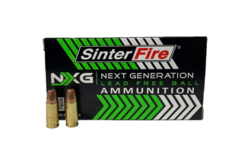 Image of SinterFire NXG 9mm Luger 100 Grain Lead-Free Ball Brass Cased Centerfire Pistol Ammo, 250 Rounds, SF9100NXG(250)LF