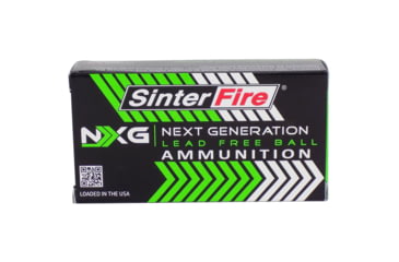 Image of SinterFire NXG Loose Pack 9mm Luger 100 Grain Lead-Free Ball Brass Cased Centerfire Pistol Ammo, 250 Rounds, SF9100NXG(250)