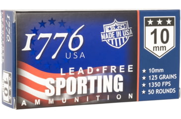 Image of SinterFire USA 10mm Auto 115 Grain Lead-Free Ball Brass Cased Centerfire Pistol Ammo, 50 Rounds, 1776010115