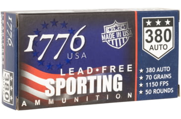 Image of SinterFire USA .380 ACP 70 Grain Lead-Free Ball Brass Cased Centerfire Pistol Ammo, 50 Rounds, 1776380070