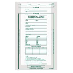 Image of Sirchie - Currency/Coin Bag, 9" x 12", 100/pack