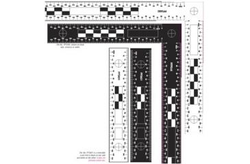 Image of Sirchie - Macrography Photography Evidence Scale 300mm x 150mm, reversible &amp; Macrography Photography Evidence Scale 150mm, reversible