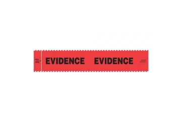 Image of Sirchie - SIRCHMARKâ„¢ Evidence Integrity Strips Red w/ Black "Evidence" 1-3/8" x 7"  100/box