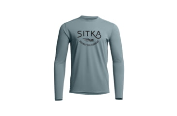 Image of Sitka Gear Radiant Graphic LS Crew Gravel Blue Hooked XL, 600995-GR02-XL