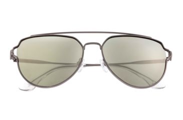 Image of Sixty One Sunglasses Nudge Polarized Sunglasses - Unisex, Gunmetal/Silver, One Size, SIXS106GM