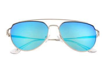 Image of Sixty One Sunglasses Nudge Polarized Sunglasses - Unisex, Silver/Blue, One Size, SIXS106SL