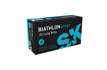 Image of SK Biathlon Sport .22 Long Rifle 40 grain Lead Round Nose Brass Cased Rimfire Ammo, 50 Rounds, 420113
