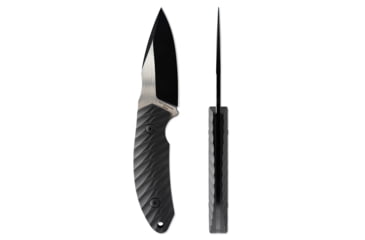 Image of Skallywag Tactical Crows Nest Fixed Blade Knife, 3.5in, 440c Stainless Steel, Drop Point Blade, G10 Handle, Black, Crows Nest-Black