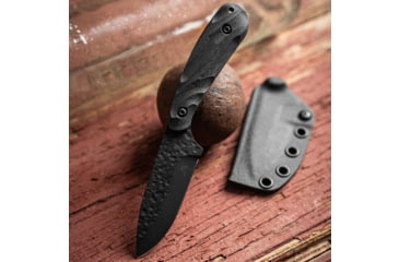 Image of Skallywag Tactical Fireside Pro Fixed Blade Knife, 2.75in, Steel 440c, Spear Point, G10 Obsidian Handle, Black, Fireside Pro - Obsidian