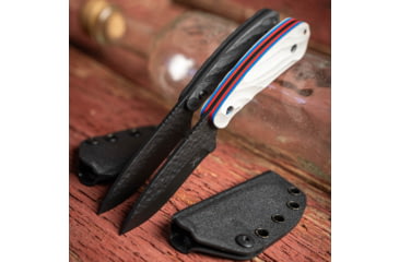 Image of Skallywag Tactical Fireside Pro Fixed Blade Knife, 2.75in, Steel 440c, Spear Point, G10 Obsidian Handle, Black, Fireside Pro - Obsidian