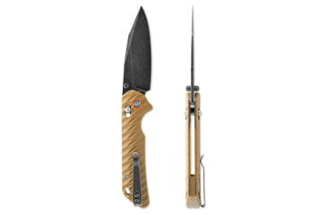 Image of Skallywag Tactical Mako II Folding Knife, 3.5in, D2, Drop Point Blade, G10, Desert Tan Handle, Mako II - Desert Tan