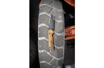 Image of Skallywag Tactical Mako II Folding Knife, 3.5in, D2, Drop Point Blade, G10, Desert Tan Handle, Mako II - Desert Tan