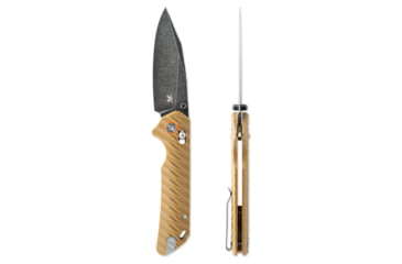 Image of Skallywag Tactical Mako II Folding Knife, 3.5in, D2, Drop Point Blade, G10, Desert Tan Handle, Mako II - Desert Tan