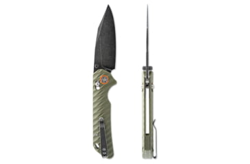 Image of Skallywag Tactical Mako II Folding Knife, 3.5in, D2, Drop Point Blade, G10, OD Green Handle, Mako II - OD Green