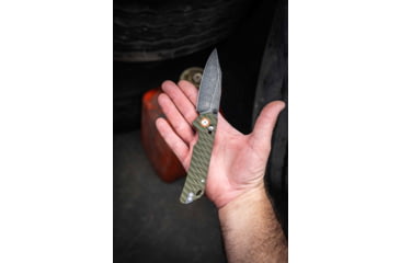 Image of Skallywag Tactical Mako II Folding Knife, 3.5in, D2, Drop Point Blade, G10, OD Green Handle, Mako II - OD Green