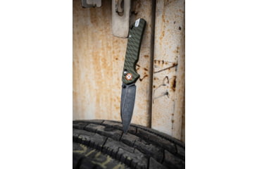 Image of Skallywag Tactical Mako II Folding Knife, 3.5in, D2, Drop Point Blade, G10, OD Green Handle, Mako II - OD Green
