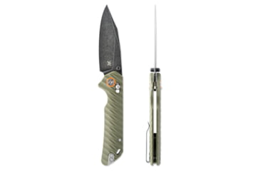 Image of Skallywag Tactical Mako II Folding Knife, 3.5in, D2, Drop Point Blade, G10, OD Green Handle, Mako II - OD Green