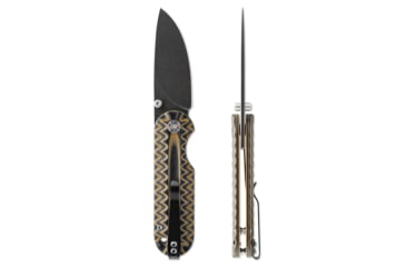 Image of Skallywag Tactical Searoach Folding Knife, 2.75in, D2 Steel, G10 Handle, Black/Tan, The Searoach-Black &amp; Tan