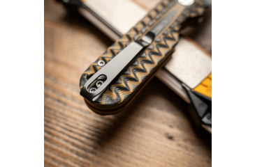 Image of Skallywag Tactical Searoach Folding Knife, 2.75in, D2 Steel, G10 Handle, Black/Tan, The Searoach-Black &amp; Tan