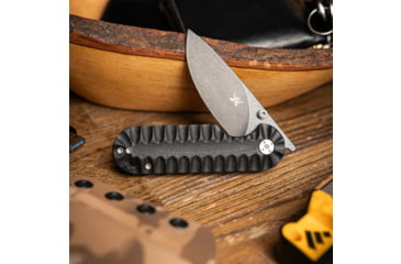 Image of Skallywag Tactical Searoach Folding Knife, 2.75in, D2 Steel, G10 Handle, Black, The Searoach-Black
