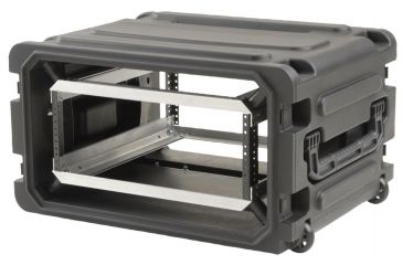 Image of SKB Cases 20 Deep 4U Roto Shockmount Rolling Rack 19 rackable x 20 deep x 7 high 3SKB-R04U20W