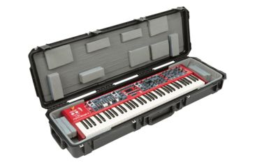 Image of SKB Cases Injection Molded 42.5inx14.5inx5.5in 76-Note Keyboard Case, Black, 3I-5014-TKBD