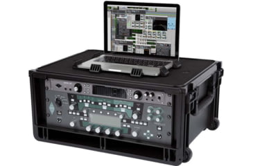 Image of SKB Cases Injecton Molded Laptop/4U Rack Wth Wheels And Pull Handle, 1SKB-ISF4U