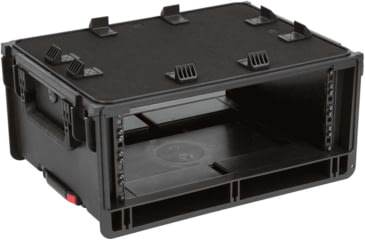 Image of SKB Cases Injecton Molded Laptop/4U Rack Wth Wheels And Pull Handle, 1SKB-ISF4U