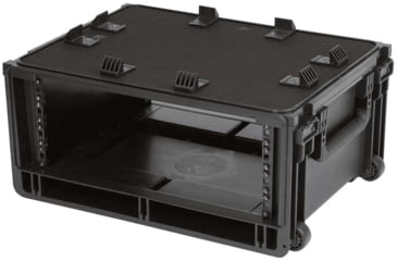 Image of SKB Cases Injecton Molded Laptop/4U Rack Wth Wheels And Pull Handle, 1SKB-ISF4U