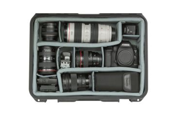 Image of SKB Cases iSeries Case w/Think Tank Designed Photo Dividers and Lid Organizer, Black, 17.5in x 12in x 3.5in 3i-1813-5DL