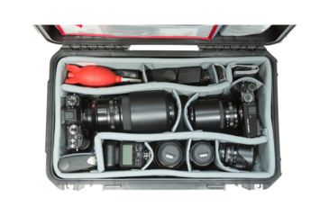 Image of SKB Cases iSeries Case w/Think Tank Designed Photo Dividers and Lid Organizer, Black, 19.5in x 10.5in x 6in 3i-2011-8DL