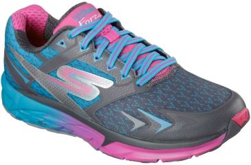 Image of GOrun Forza Road Running Shoe - Womens-Charcoal/Blue-Medium-9