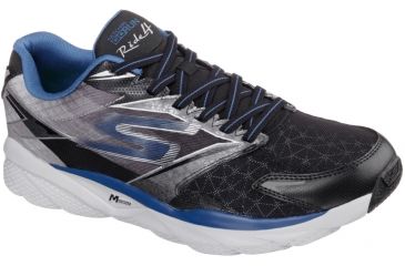 Image of Skechers GOrun Ride 4 Road Running Shoe - Men's-Black/Blue-Medium-8.5