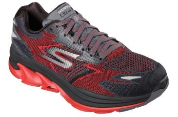 Image of Skechers GoRun Ultra R Road Running Shoe - Men's-Black/Red-Medium-13