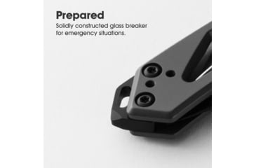 Image of SKEETER HAWK Drop Point and Glass Breaker Tactical EDC Knife, Black, TRU-FMK-0004