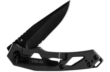 Image of SKEETER HAWK Drop Point and Glass Breaker Tactical EDC Knife, Black, TRU-FMK-0004