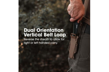 Image of SKEETER HAWK Drop Point Blade EDC Essential Fixed Blade Knife, Black/Brown, TRU-FXK-0001