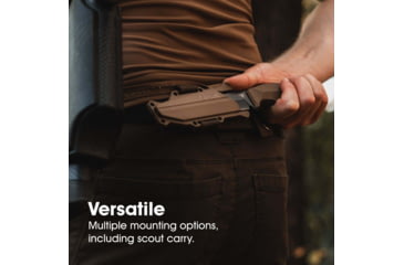 Image of SKEETER HAWK Drop Point Blade EDC Essential Fixed Blade Knife, Black/Brown, TRU-FXK-0001