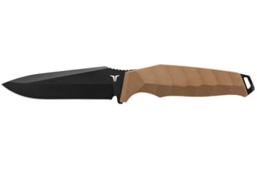 Image of SKEETER HAWK Drop Point Blade EDC Essential Fixed Blade Knife, Black/Brown, TRU-FXK-0001