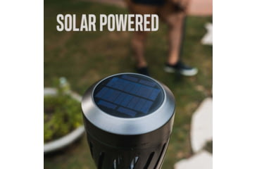 Image of SKEETER HAWK Solar Torch Zapper w/ Flickering Flame, Grey, SKE-ZAP-1008