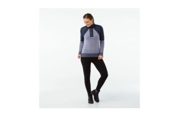 Image of Smartwool Ski Ninja Pullover Sweater-Women's, Deep Navy Heather, Extra Small, SW000318108-XS