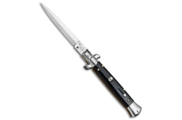 Image of Skm SKM AB 9" Italian Stiletto Dagger Automatic Knife Black Acrylic 3.8" Satin, Black, Stainless Steel, adult, BHQ-71230