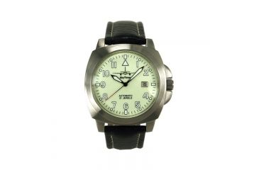 Image of Skytimer 507545031 Automatic Pilot Mens Watch, Silver, Black
