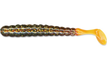 Image of Slider Bass/Walleye Grub, 3, 3in, Orange Tail, SBGF13-W