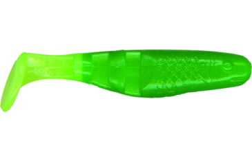 Image of Slider Double Action Minnow Grub, 10, 1/8in, Grass Hopper Green/Chartreuse, SMF85