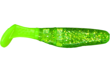 Image of Slider Double Action Minnow Grub, 10, 1/8in, Lemonade Chartreuse, SMGF55