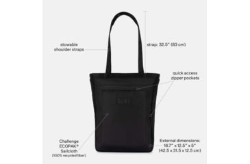 Image of SLNT E3 Convertible Faraday Tote Bag, Black, 17L, SPB-EDC-02