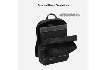 Image of SLNT Essentials Faraday Backpack, Black, 18L, SL-ESBP-01